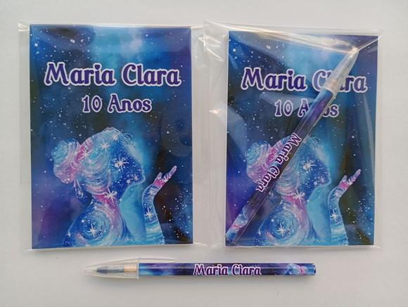 Bloquinho com Caneta Galáxia