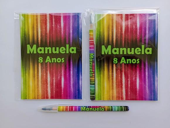 Bloquinho com Caneta Neon