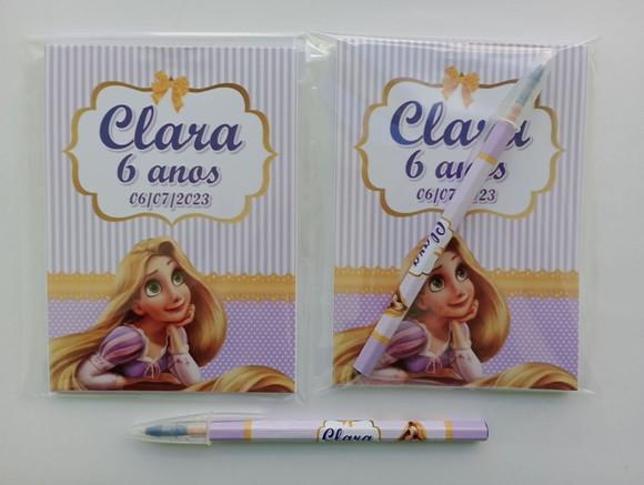 Bloquinho com Caneta Rapunzel