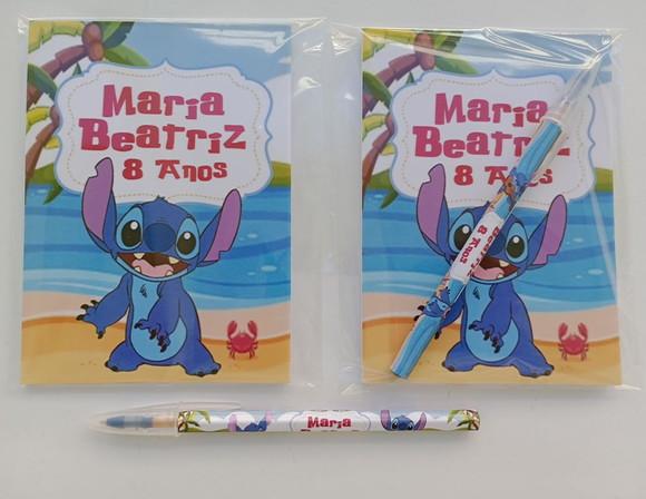 Bloquinho com Caneta Stitch
