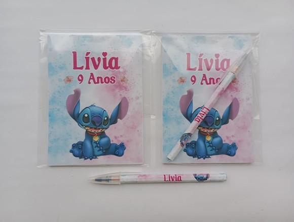 Bloquinho com Caneta Stitch