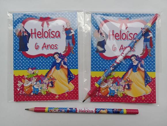 Bloquinho Com Lápis Branca De Neve