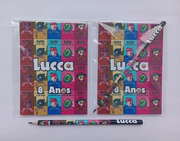 Bloquinho com Lápis Brawl Stars