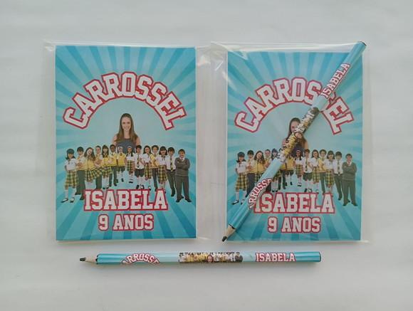 Bloquinho com Lápis Carrossel