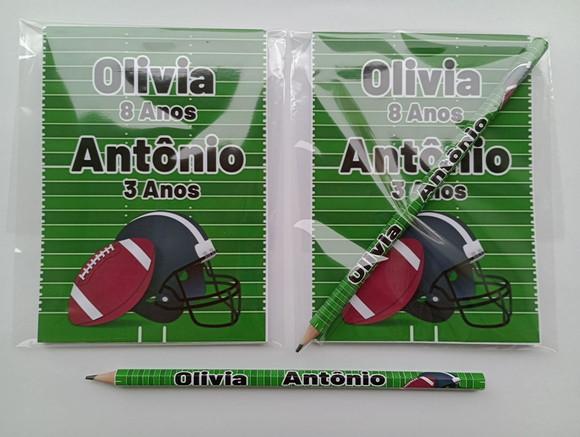 Bloquinho com Lápis Futebol Americano