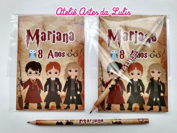 Bloquinho com Lápis Harry Potter Baby