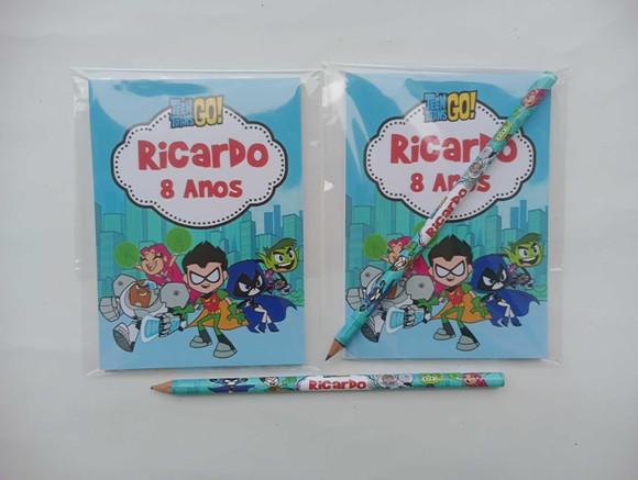 Bloquinho com Lápis Jovens Titãs