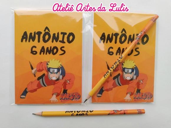 Bloquinho com Lápis Naruto