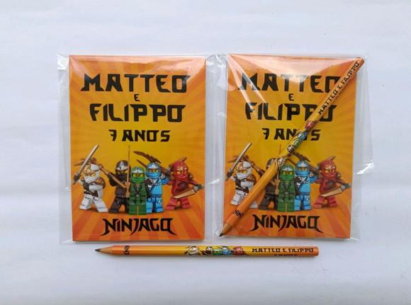 Bloquinho com Lápis Ninjago