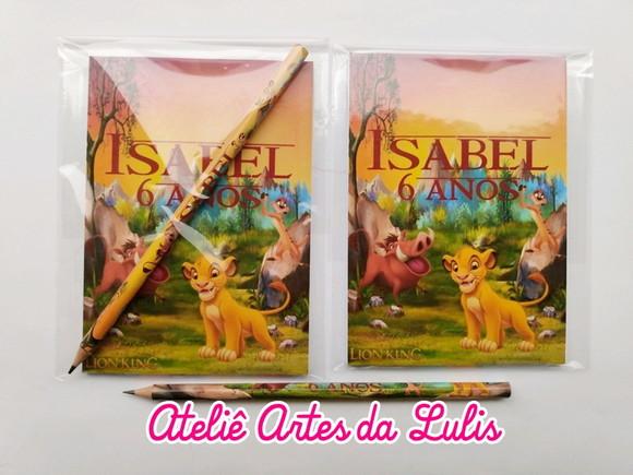 Bloquinho com Lápis O Rei Leão