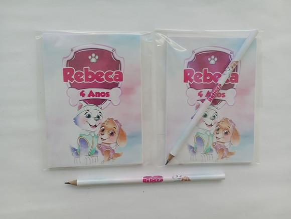 Bloquinho com Lápis Patrulha Canina Aquarela