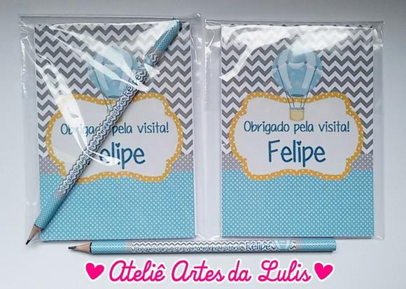 Bloquinho com Lápis Personalizado