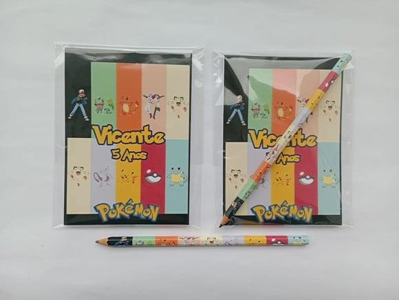 Bloquinho com Lápis Pokémon