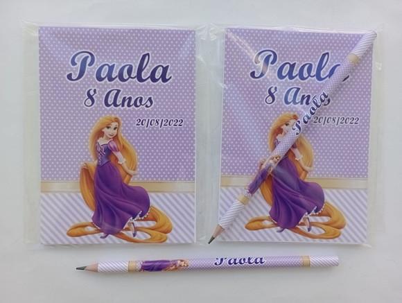 Bloquinho Com Lápis Rapunzel