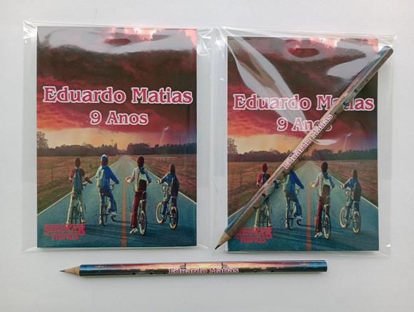 Bloquinho com Lápis Stranger Things