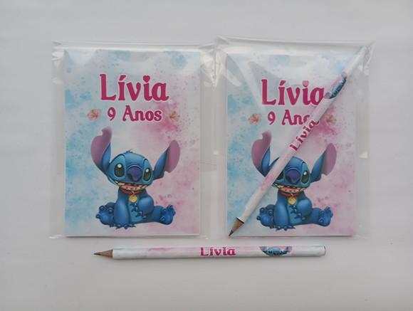 Bloquinho com Lápis Stitch