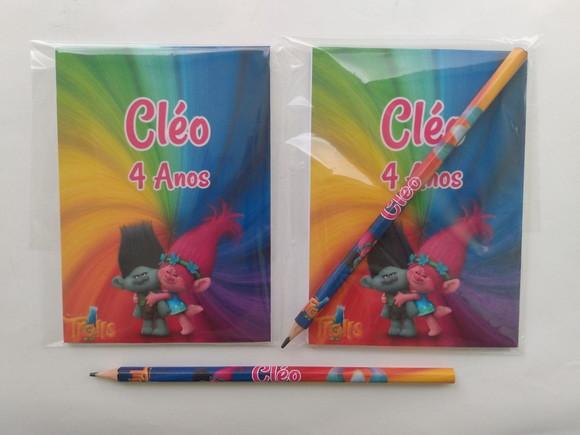 Bloquinho com Lápis Trolls