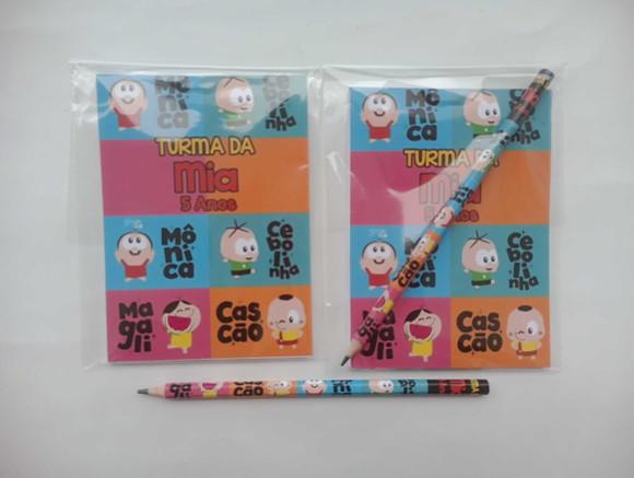 Bloquinho com Lápis Turma da Mônica Toy