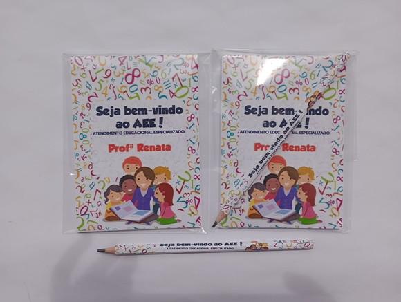 Bloquinho com Lápis Volta as Aulas