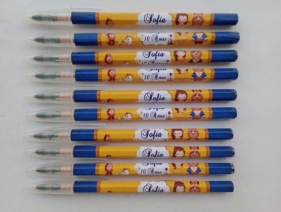 Caneta Personalizada a Bela e a Fera Baby