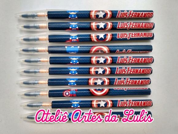 Caneta Personalizada Capitão América Baby