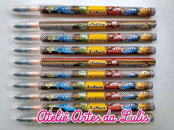 Caneta Personalizada Carros Disney