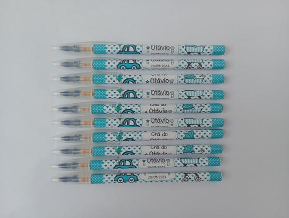 Caneta Personalizada Chá de Fraldas Menino