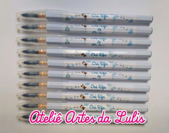 Caneta Personalizada Chá de Fraldas Menino