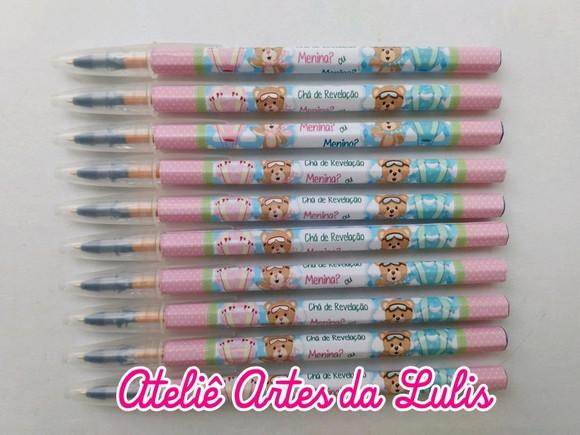 Caneta Personalizada Chá Revelação