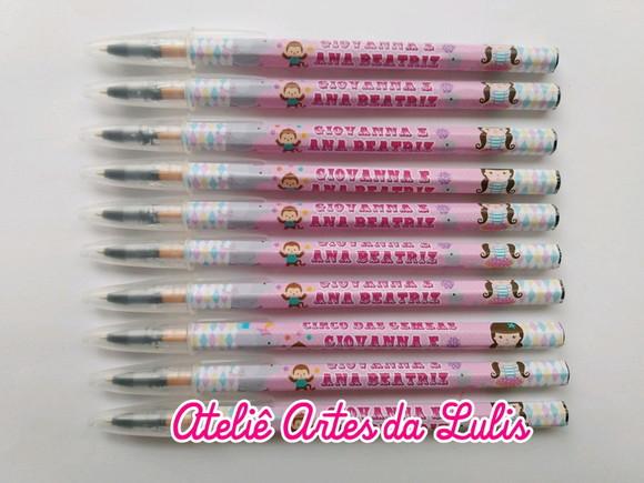 Caneta Personalizada Circo Menina