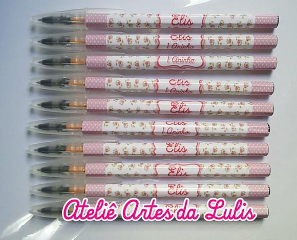 Caneta Personalizada Floral