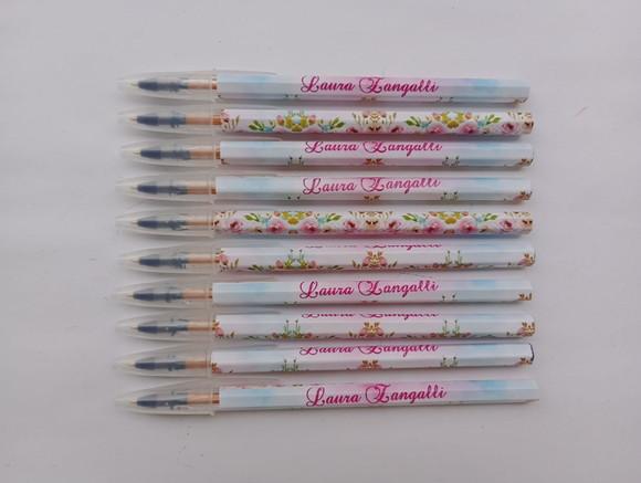 Caneta Personalizada Flores