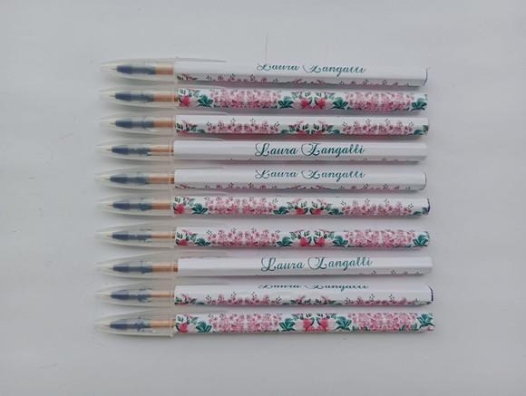 Caneta Personalizada Flores