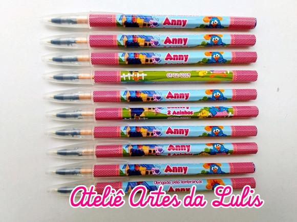 Caneta Personalizada Galinha Pintadinha Rosa