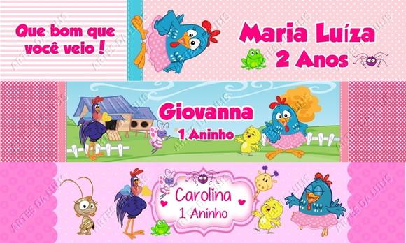 Caneta Personalizada Galinha Pintadinha Rosa