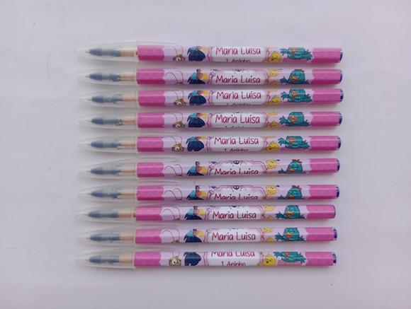 Caneta Personalizada Galinha Pintadinha Rosa