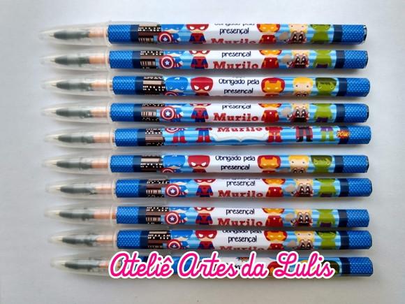 Caneta Personalizada Heróis Baby