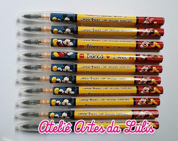 Caneta Personalizada Minnie e Mickey