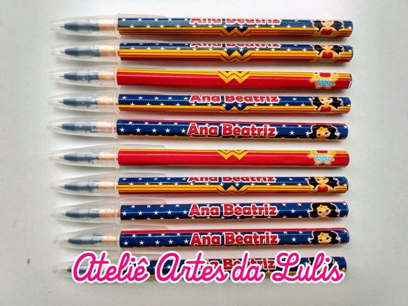 Caneta Personalizada Mulher Maravilha Baby