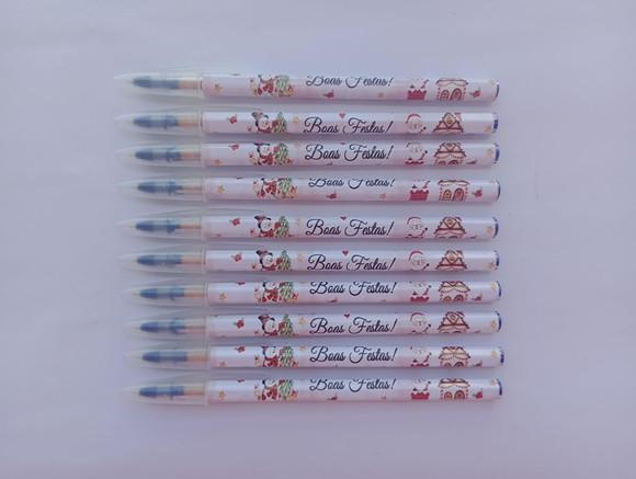 Caneta Personalizada Natal Aquarela