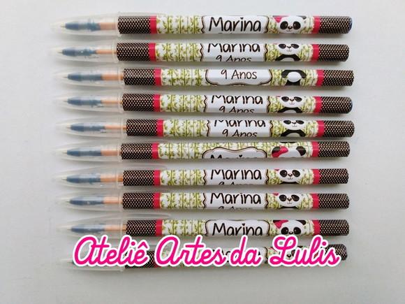Caneta Personalizada Ursinha Panda