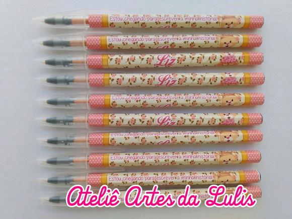Caneta Personalizada Ursinha Princesa