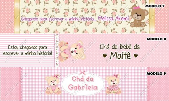 Caneta Personalizada Ursinha Rosa