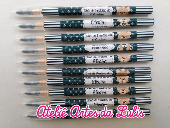 Caneta Personalizada Ursinho Rei Marinho