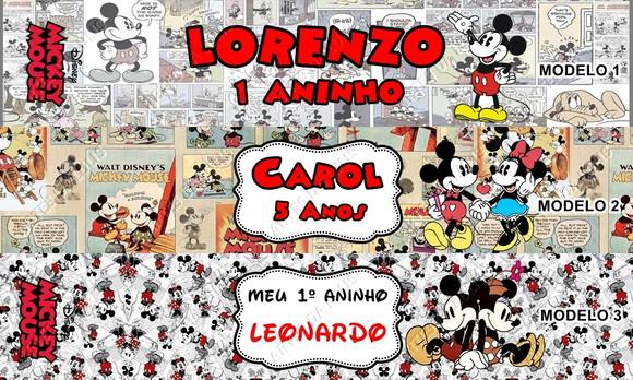 Estojo Mickey e Minnie Personalizado