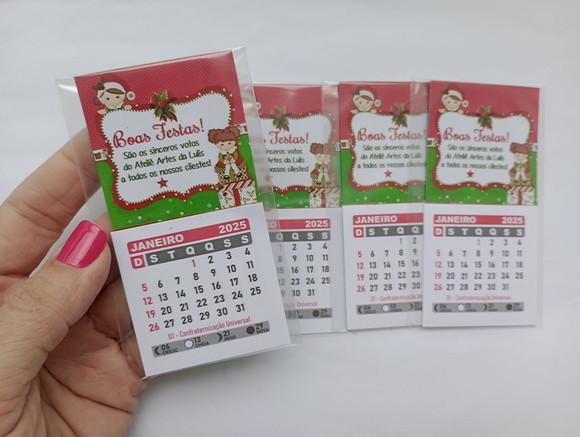 Kit 50 Imãs com Calendário Personalizado