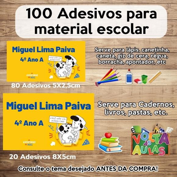 Kit Adesivo Escolar as Aventuras de Mike