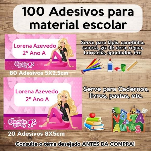 Kit Adesivo Escolar Barbie