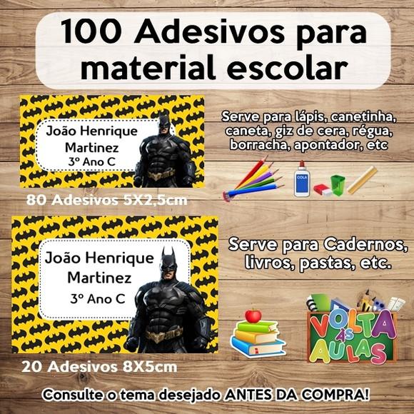 Kit Adesivo Escolar Batman