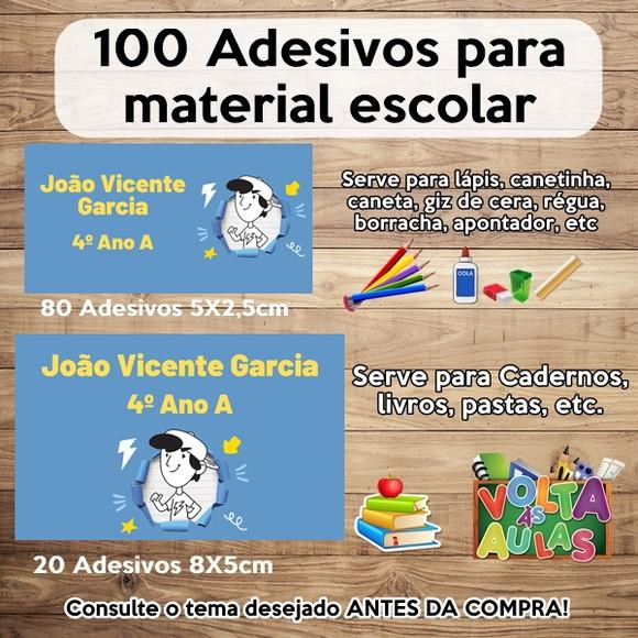 Kit Adesivo Escolar as Aventuras de Mike